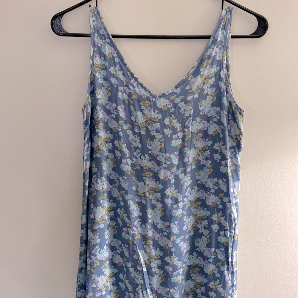 Gap Blue Floral Tank Dress